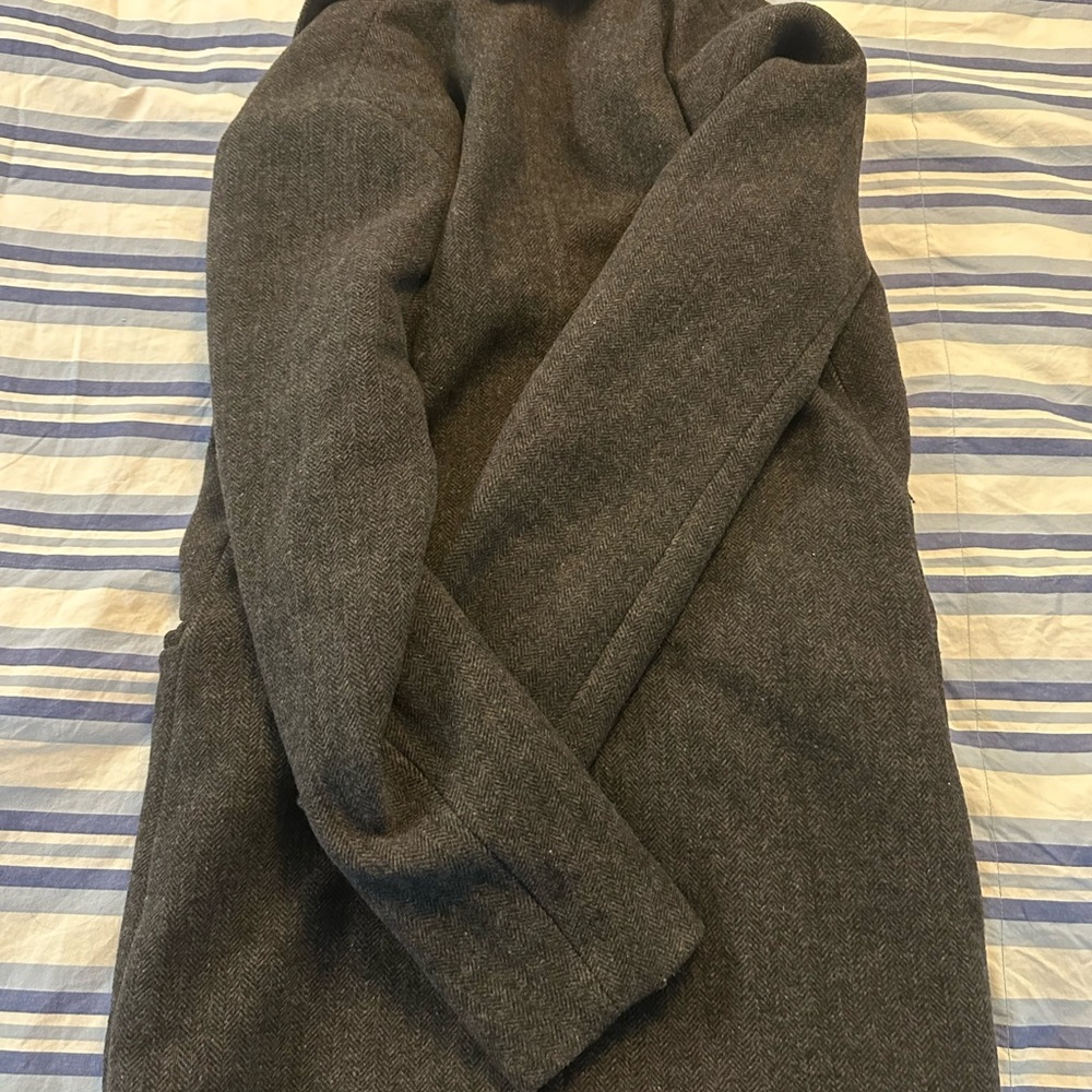 Abercrombie & Fitch Gray Wool Pea Coat - Picture 2 of 3